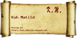 Kuh Matild névjegykártya